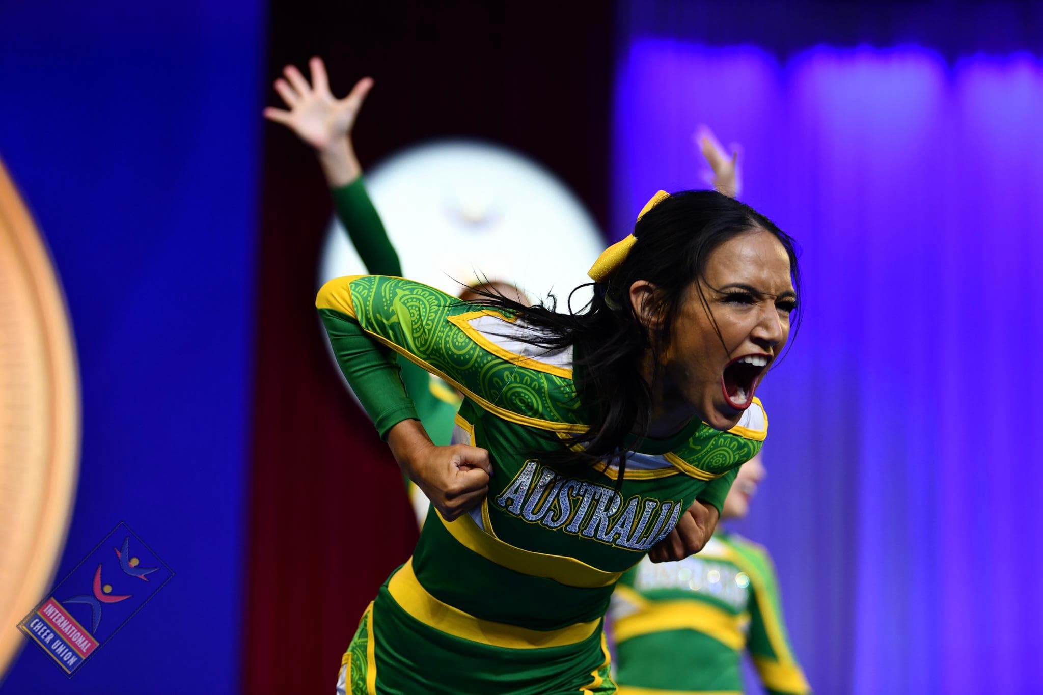 Katherine performing with Pure Allstars at Worlds